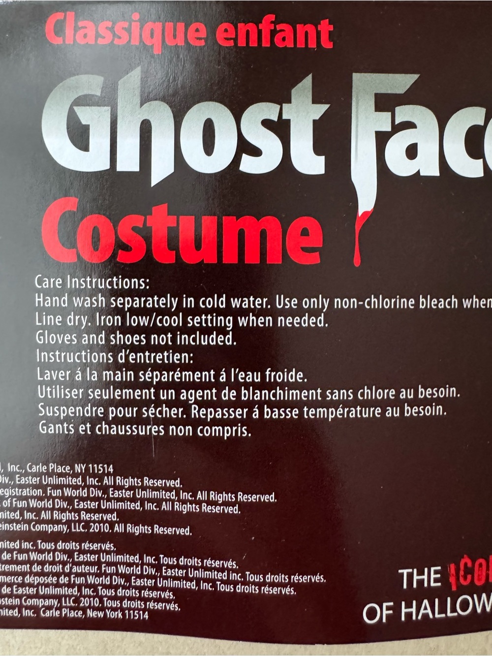 Ghost Face Kids Costume XL (14-16) 2017 Scream youth teen Halloween horror scary - Picture 16 of 16